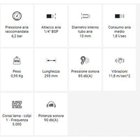 SEGHETTO ALTERNATIVO PNEUMATICO AD ARIA COMPRESSA 0,5HP MOD.559/S AIRTEC