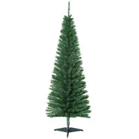Albero di Natale Artificiale Slim 150cm con Supporto in Metallo 294 Rami