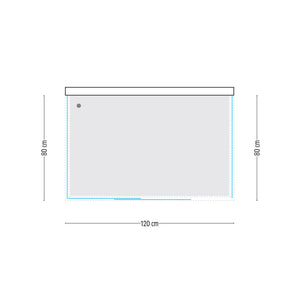 Ogomondo cabina doccia slide 3 lati cristallo temprato serigrafato 120x80x80