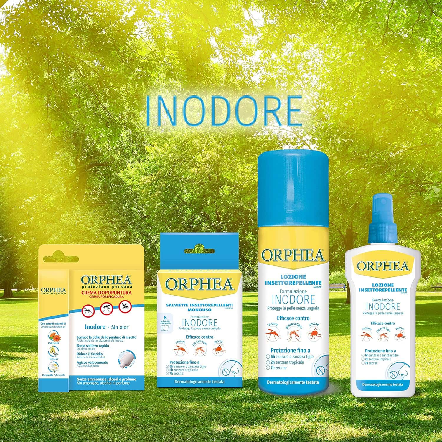 Lozione Inodore, Protegge Dalle Punture Di Zanzare e Zanzara Tigre, Zanzara Tropicale e Zecche, 50ml, Orphea