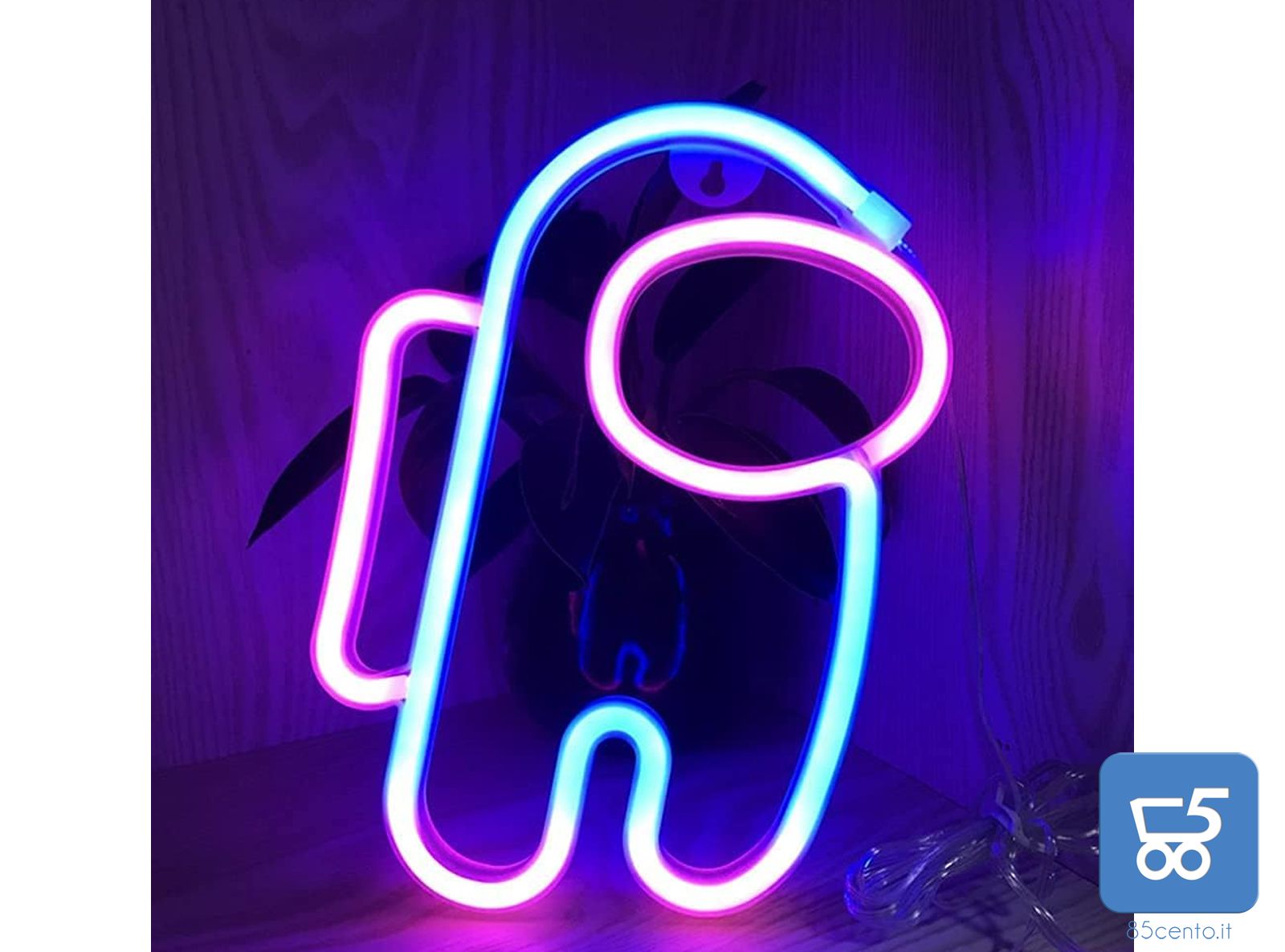 Insegna Luminosa Astronaut Signs Luce Neon Decorativa a Batteria o Alimentata Tramite USB