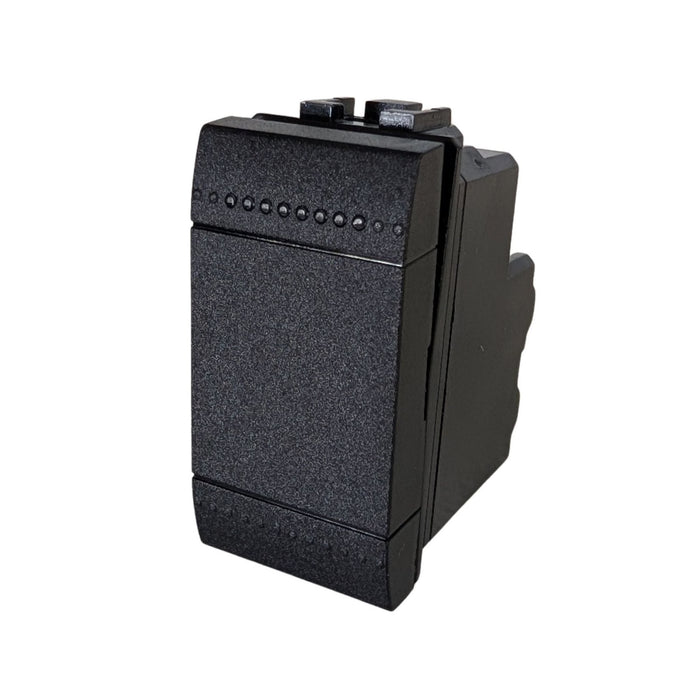 Interruttore Bipolare 2P 16A 220V MBL Nero 1M Compatibile Bticino Living International Illuminabile BLN0402