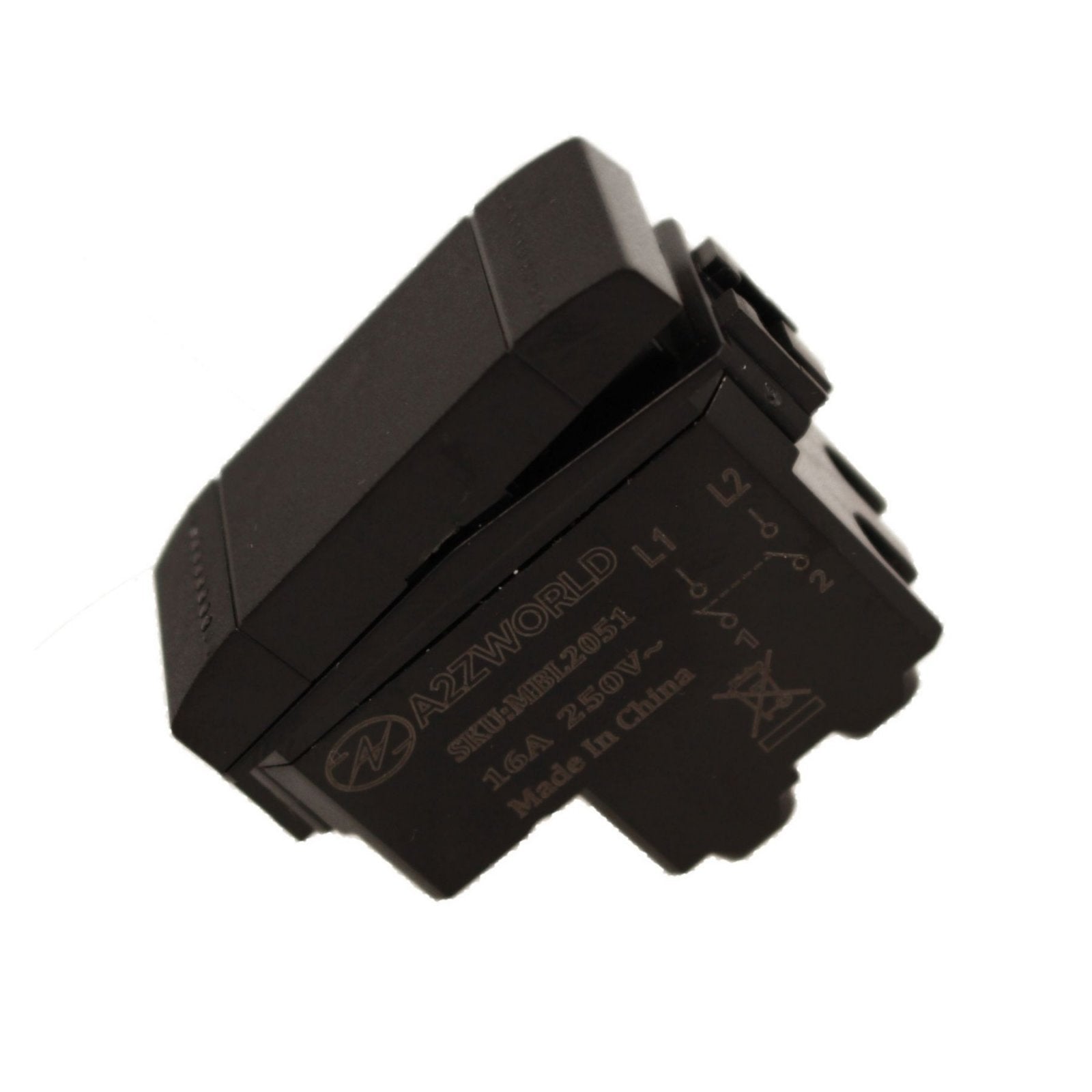 Interruttore Bipolare 2P 16A 220V MBL Nero 1M Compatibile Bticino Living International Illuminabile BLN0402
