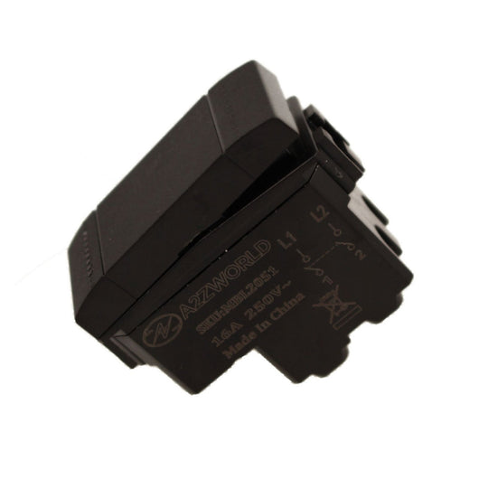Interruttore Bipolare 2P 16A 220V MBL Nero 1M Compatibile Bticino Living International Illuminabile BLN0402