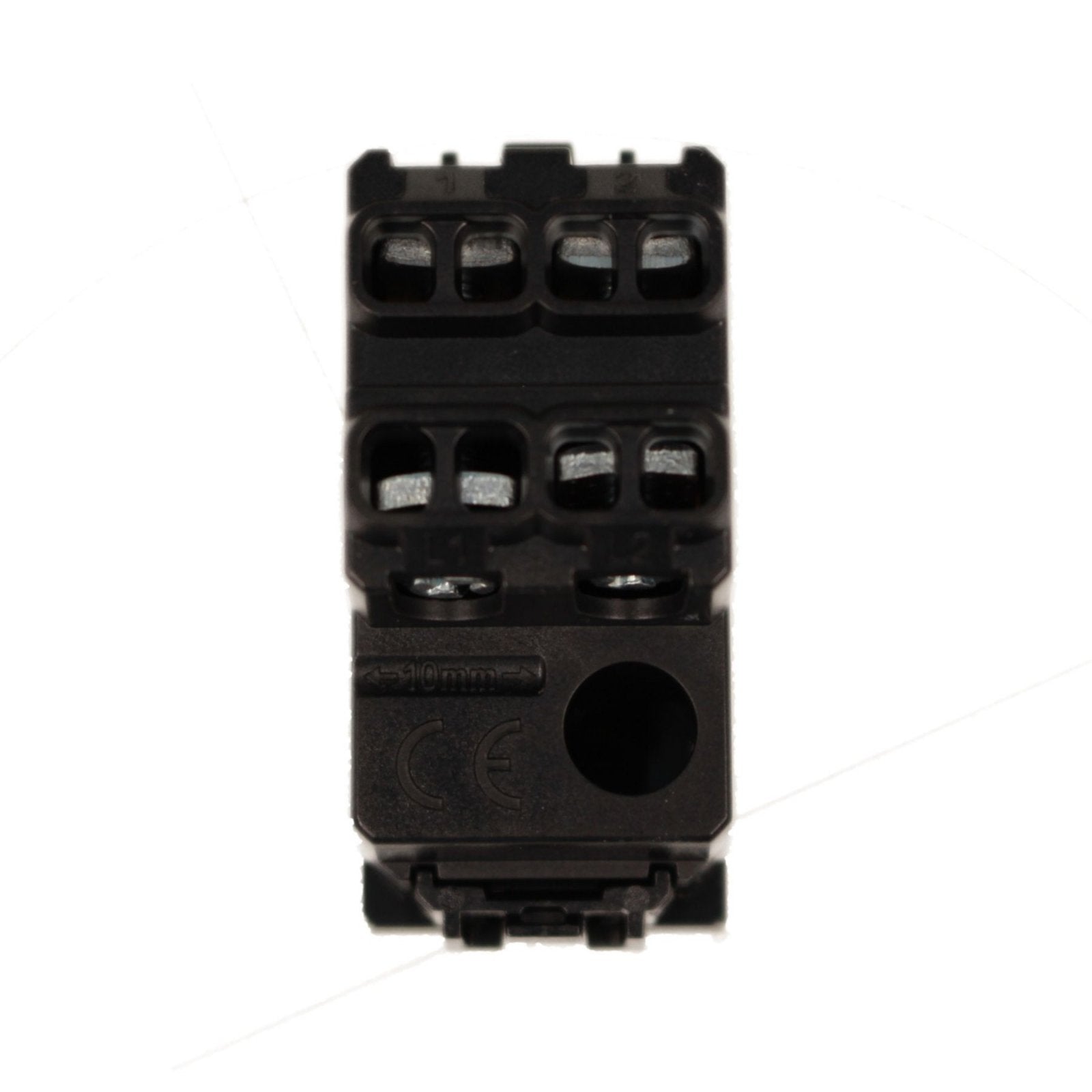 Interruttore Bipolare 2P 16A 220V MBL Nero 1M Compatibile Bticino Living International Illuminabile BLN0402