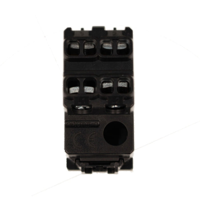 Interruttore Bipolare 2P 16A 220V MBL Nero 1M Compatibile Bticino Living International Illuminabile BLN0402