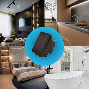 Interruttore Bipolare 2P 16A 220V MBL Nero 1M Compatibile Bticino Living International Illuminabile BLN0402