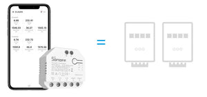 Interruttore Della Luce Intelligente MINI SONOFF DUAL R3 2-Gang switch DUAL R3