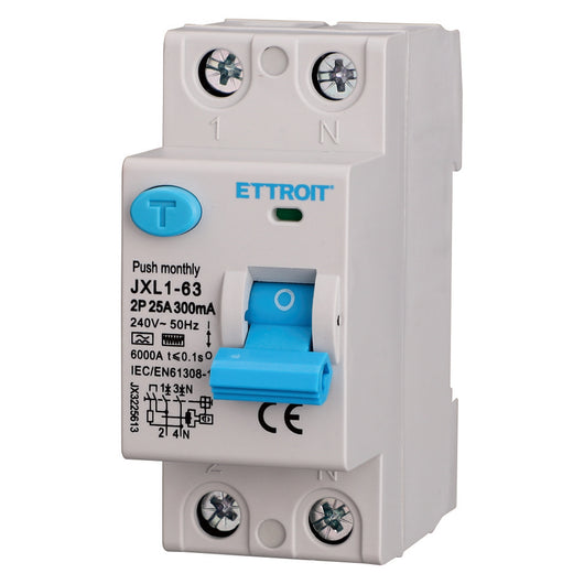 Interruttore Differenziale Puro 2P 25A 300mA 220V-6KA CURVA F