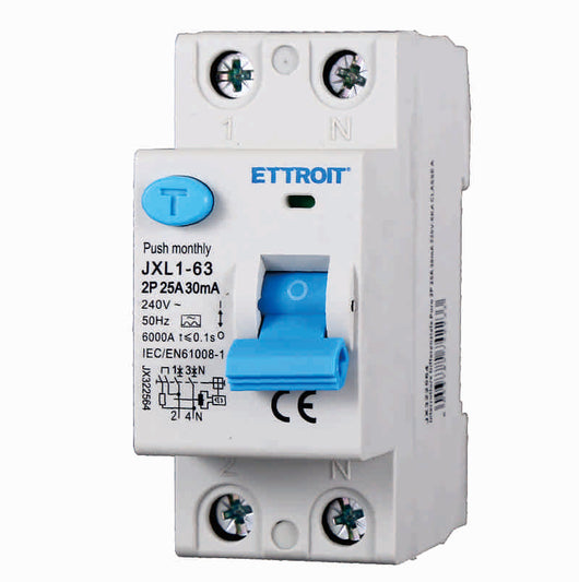 Interruttore Differenziale Salvavita Puro 2P 25A 30mA 220V-6KA CLASSE A