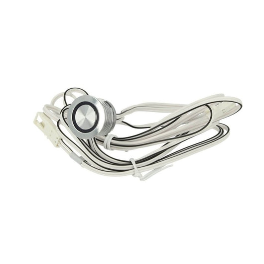 Interruttore Led Dimmer Touch Da Incasso Colore Alluminio Con Led Blue Memoria 12V 24V 2A Foro 18mm Per Mobile Armadio Anta Cucina