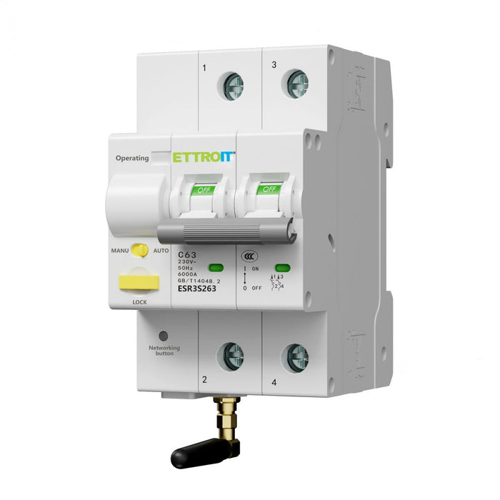 Interruttore Magnetotermico Smart 16A 2 Poli  Smartlife Tuya