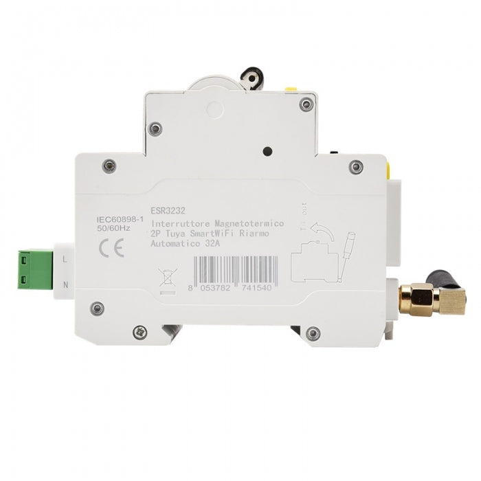 Interruttore Magnetotermico Smart C32A 2 Poli  WI FI Smartlife Tuya