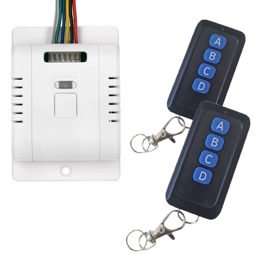 Interruttore Remoto Senza Fili Wireless Smart Switch 2 Telecomandi 433MHZ DW1125