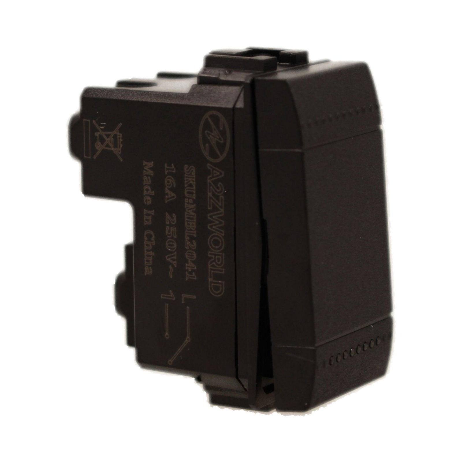 Interruttore Unipolare 1P 16A 220V MBL Nero 1M Compatibile Bticino Living International BLN0401