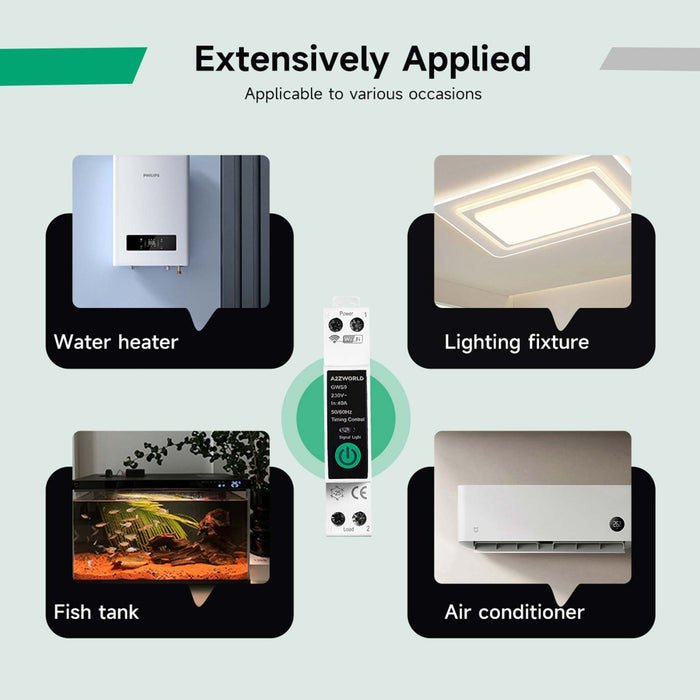 Interruttore WiFi Modulare 220V 40A, App Tuya Smart Life