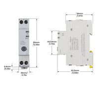 Interruttore WiFi Modulare 63A 220V, 1 Modulo DIN, Memoria, Controllo Remoto con App Tuya Smart Life, Monitoraggio Consumi in Tempo Reale, Compatibile Alexa e Google Home