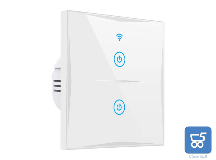 Interruttore a parete intelligente WIFI compatibile Amazon Alexa Google Home KS-601 colore bianco