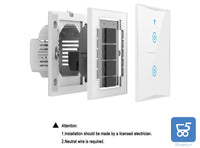 Interruttore a parete intelligente WIFI compatibile Amazon Alexa Google Home KS-601 colore bianco