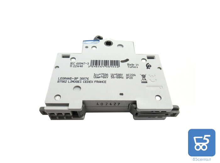 Interruttore di Alimentazione Automatico Fase Neutra Legrand 16AX AC22A