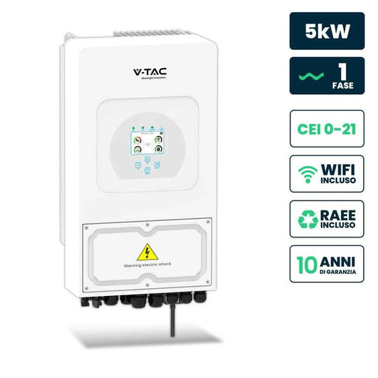 Inverter Ibrido Deye 5kW Monofase On/Off-Grid CEI 0-21 con WiFi, TA e Smart Meter