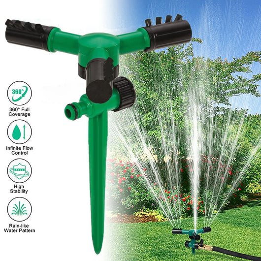 Irrigatore automatico girevole 360 gradi irrigazione giardino prato 12 ugelli