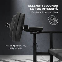 Macchina Pettorali ad Altezza Regolabile in Acciaio, 150x150x60-85 cm, Nero