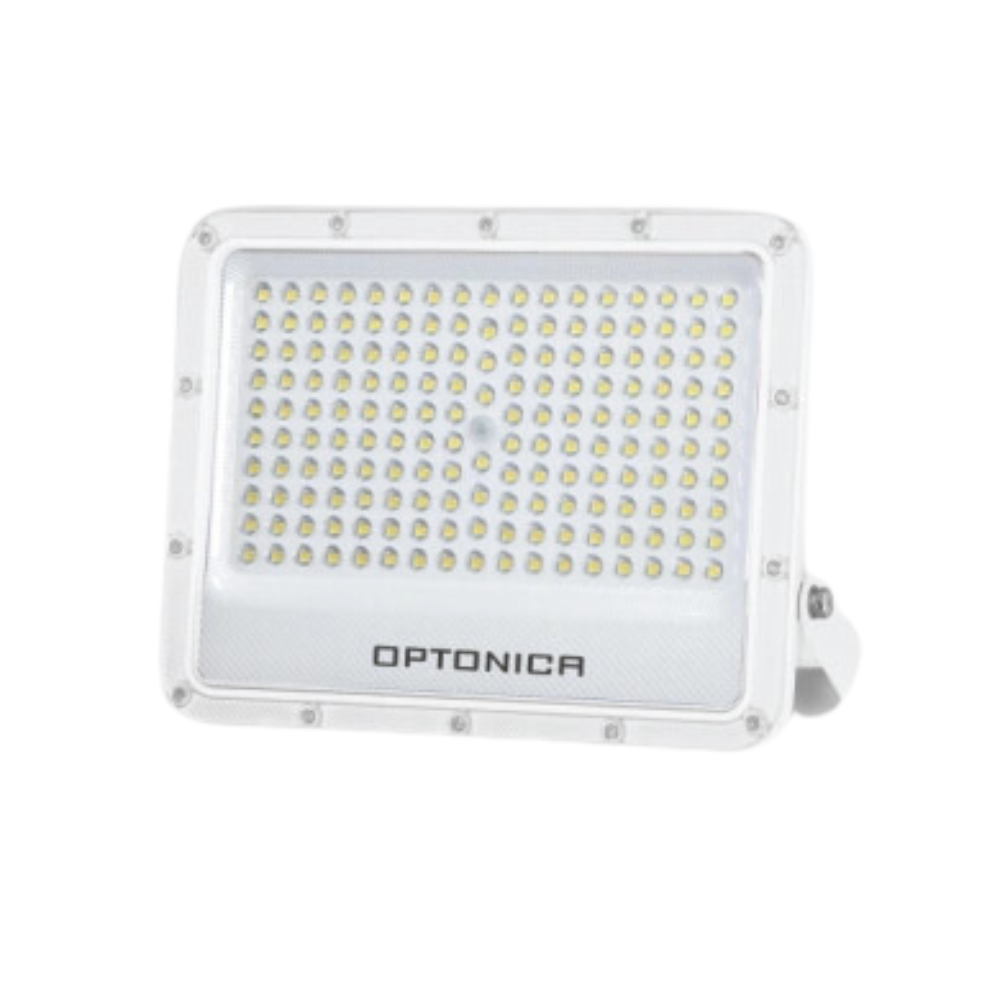 Optonica proiettore led smd corpo bianco luce naturale 100 watt 90 lumen 4000k