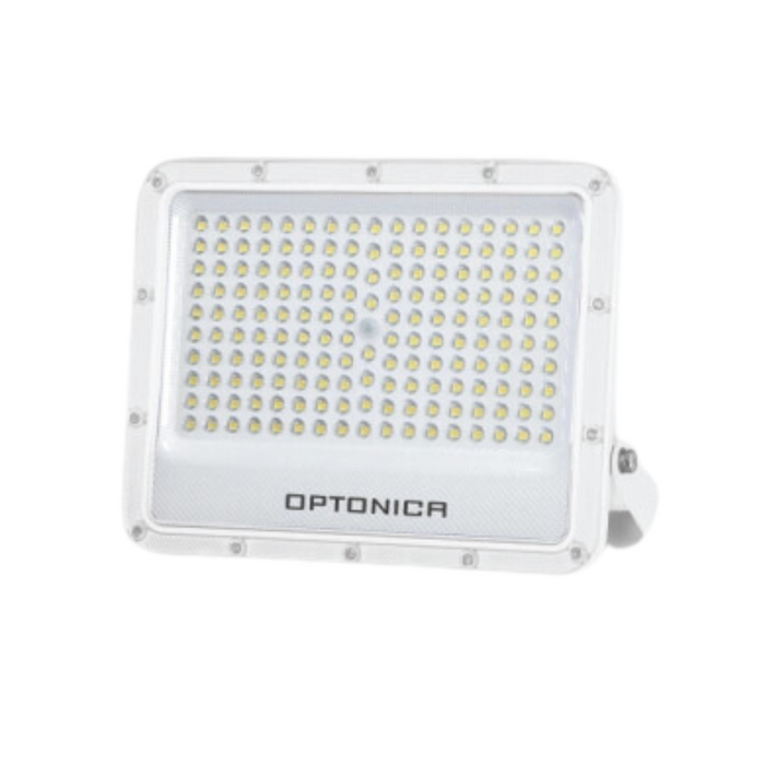 Optonica proiettore led smd corpo bianco luce naturale 100 watt 90 lumen 4000k
