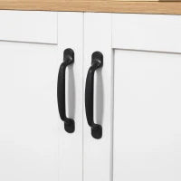 Mobile Portaoggetti per Cucina con 2 Porte e 2 Ripiani Regolabili, 90 x 39,5 x 88 cm, Bianco