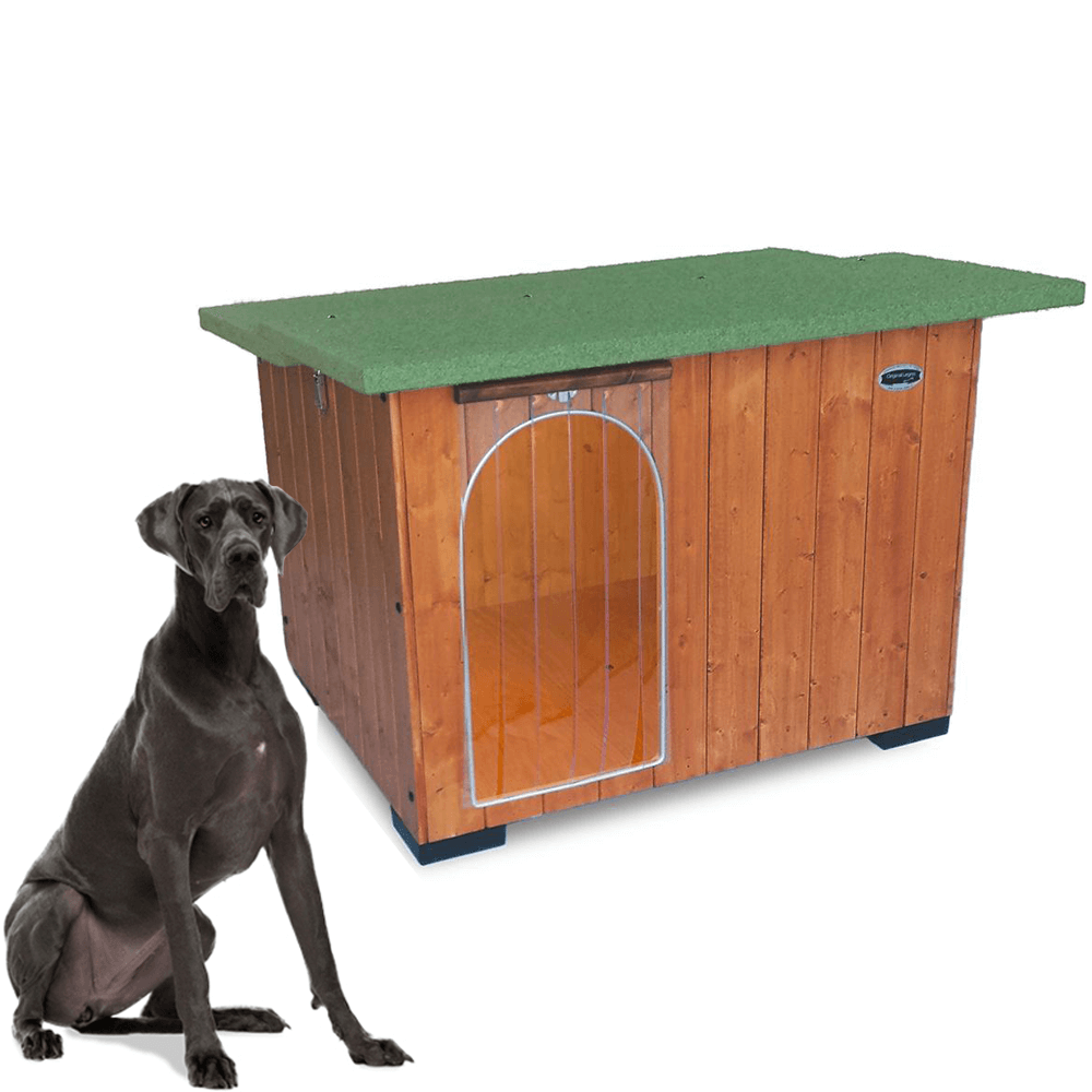 CUCCIA IN LEGNO DA ESTERNO MODELLO ITALY E.ALANO CON "TENDINA OMAGGIO" L.122 x P.98 x H.86