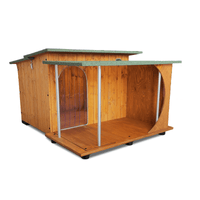 CUCCIA IN LEGNO PER CANI DA ESTERNO MODELLO ITALY CON VERANDA C-SETTER CON "TENDINA OMAGGIO" L.93 x P.105 x H.65