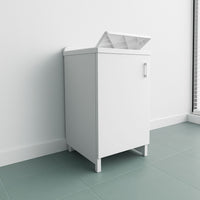 Mobile lavanderia bianco lavabo resina 45x50x85 asse lavaggio cm anta singola