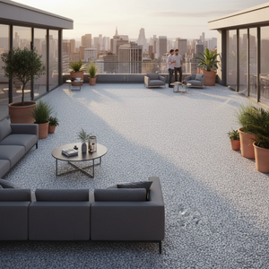 Pavimento drenante fai da te ciottoli in marmo e resina grigio bardiglio 15,750 kg