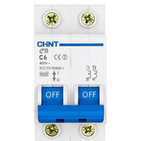 Chint interruttori magnetotermici 1p+n curva c 4,5ka serie eb 2 moduli *** ampere 6 ampere, confezione 1