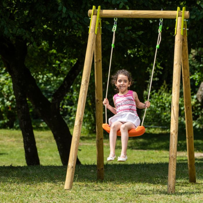 Altalena singola per bambini in legno SALLY