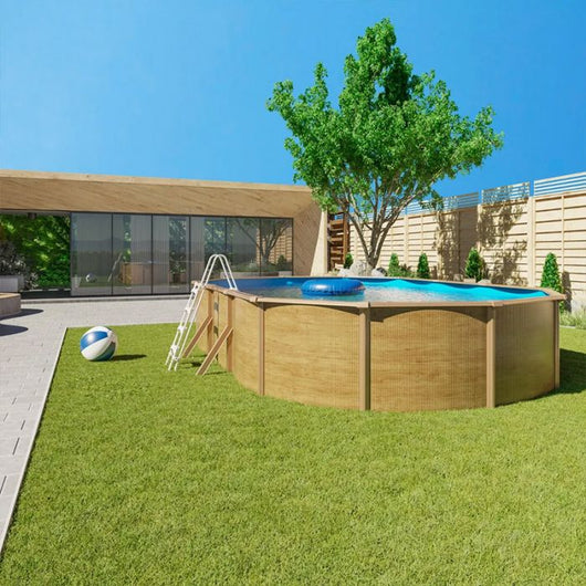 Piscina Fuori Terra Steelwood - 7,60 X 4,55 X H.1,20 M - Kit Pro