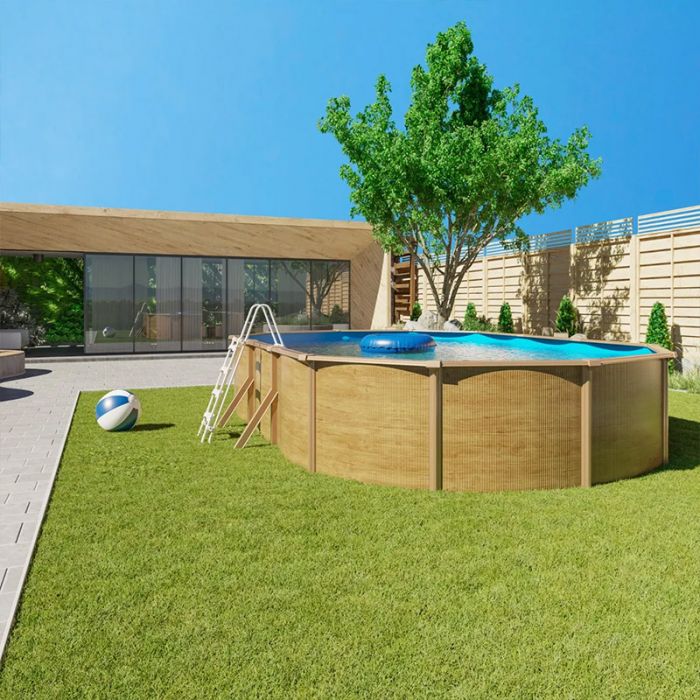Piscina Fuori Terra Steelwood - 7,60 X 4,55 X H.1,20 M - Kit Base
