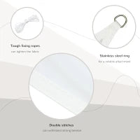 Tenda a vela Tendone parasole triangolare in poliestere (colore: bianco, dimensione: 6x6x6m)