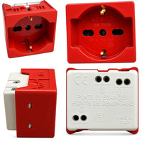 Gewiss gw20296 presa standard italiano/tedesco 250v ac 2p+t 16a bivalente p40