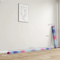 Trave di Equilibrio da Ginnastica Artistica per Bambini, Pieghevole, 236 cm, Multicolore