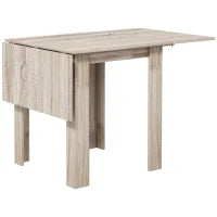 Tavolo a Ribalta per 4 Persone max Impermeabile e Antigraffio, in Truciolato, 140x70x75 cm, color Rovere