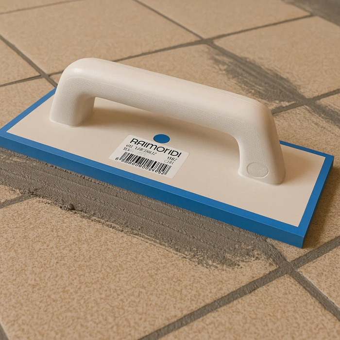 Spatola fuga doppio profilo gomma morbida azzurrina 100x245 mm raimondi