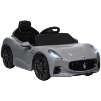 Macchina per Bambini 12V Maserati Gran Turismo Folgore con Telecomando, Età 3-5 Anni, Grigio