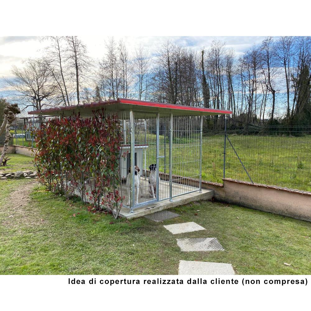 Recinto per cani box modulare solo perimetro metri 3 x 2 viteria compresa
