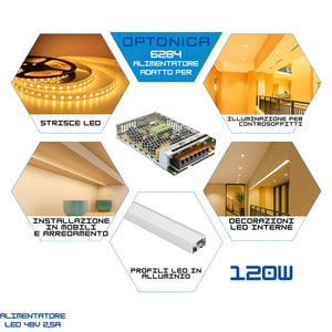 Optonica 6284 alimentatore led 48v 120w con scocca in metallo alta efficienza