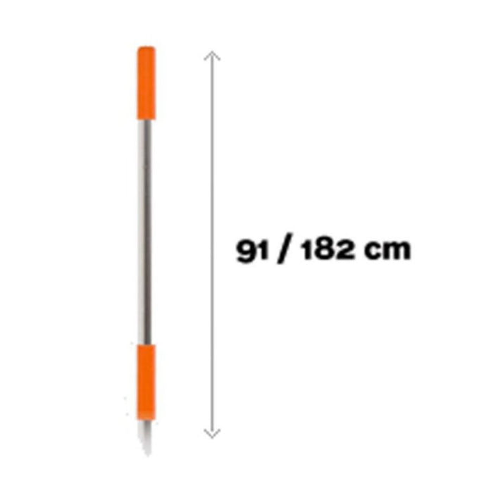 Euromeci manico telescopico in alluminio anodizzato 91-182 cm