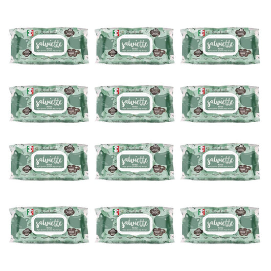 Multipack 12 confezioni salviette per cani e gatti con oli essenziali sgraditi agli insetti herbal