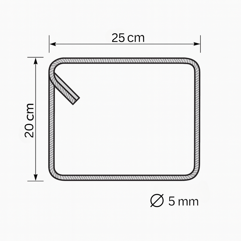 Staffe armatura ferro 20x25 cm strutture cemento disponibili diverse quantità *** pezzi 200, confezione 1