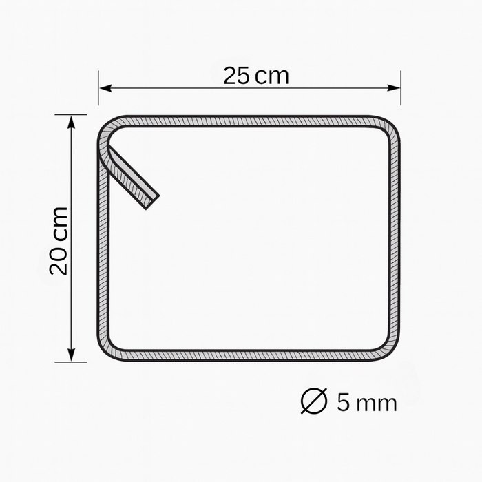 Staffe armatura ferro 20x25 cm strutture cemento disponibili diverse quantità *** pezzi 100, confezione 1